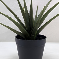 Mini Künstlicher Aloe-Baum Grüne PE-Topfpflanze Umweltfreundliche Innendekoration für Wohnzimmer Weihnachten Ostern Neujahr