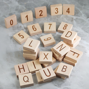 2025 Groothandel Eco-vriendelijke Gegraveerde Beukenhouten Montessori Educatief Speelgoed Kinderen-Wiskunde <span class=keywords><strong>Letters</strong></span> Cijfers Leerbord Spel Op Maat - Product Image 1