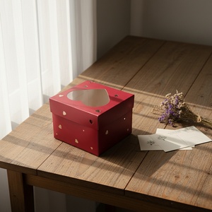 Sunshine Factory Supply 6/8/10/12/14 Inch Tall Cake <b>Box</b> with Window with Ivory Board 350/400 GSM - Product Image 3