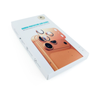 Boîte d'emballage personnalisée en carton avec fenêtre transparente pour protecteur d'objectif d'appareil photo de téléphone, avec logo imprimé, pour iPhone 17 Pro Max