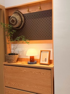 Meuble à chaussures autoportant moderne en <span class=keywords><strong>bois</strong></span> massif brun clair avec 3 tiroirs basculants, organisateur de chaussures gain de place pour salon - Product Image 6
