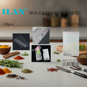Borsa trasparente 8x15 cm sigillabile, 50 pezzi per la conservazione - Product Image 3