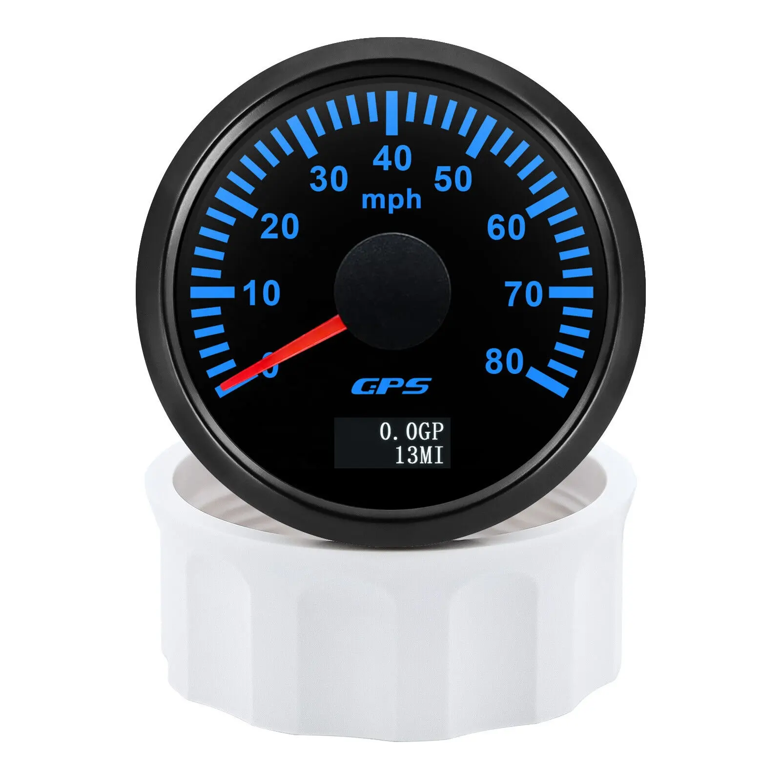 2 "52 Mét GPS Speedometer Đo Dặm đo 80mph 7 màu sắc LED cho xe thuyền xe máy