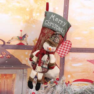 Medias de Navidad Decoración Adorno de terciopelo Venta al por mayor Calcetín de Navidad Decoraciones para fiestas - Product Image 2