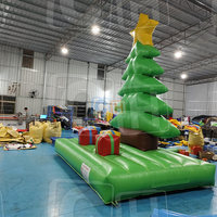 Sapin de Noël gonflable CH avec coussin, décoration de Noël gonflable pour l'aménagement de jardin en période des fêtes