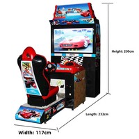 42 pouces Malaisie arcade voiture de course machine de jeu dépassé à jetons de machine de jeu de conduite