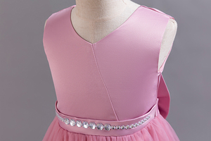 Abito <span class=keywords><strong>da</strong></span> <span class=keywords><strong>principessa</strong></span> con scollo a V alla moda abito <span class=keywords><strong>da</strong></span> <span class=keywords><strong>principessa</strong></span> con strass lucido blu ragazza abito <span class=keywords><strong>da</strong></span> sposa in tulle per ragazze di 10 anni - Product Image 6