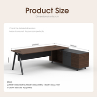 Bureau de direction moderne Noel – Design grand format pour PDG et cadres – Vente en gros usine