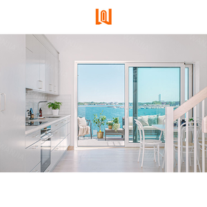 Vente en gros Portes modernes en plastique vinyle en vrac Portes coulissantes extérieures en verre pour patio Maisons résidentielles Portes en <span class=keywords><strong>PVC</strong></span> UPVC - Product Image 3