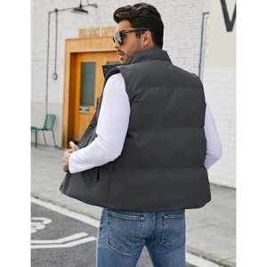 Mens Puffer Vest Winter Lightweight Stand Collar Sleeveless Quilted Outerwear Windproof Casual <b>Jacket</b> - Product Image 5