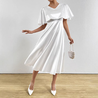 Robe de nuit ample et élégante de grande taille, couleur unie, pour la maison, style haut de gamme, vente en gros