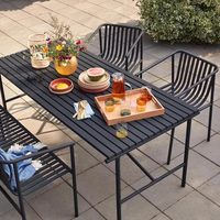 Ensemble table et chaises d'extérieur pour cour, jardin, balcon, terrasse, hôtel, gîte, restauration, camping, mobilier de loisirs