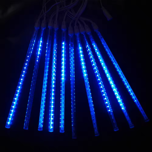 50cm 10 Tubes Meteor Shower Led Lights Red and White Outdoor Christmas Decorate Icicle Rainfall Light Led Meteor - Product Image 2