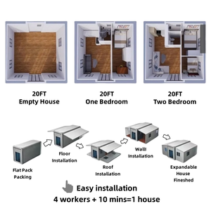 Importador Expandible Estilo moderno Diseño de 2 pisos Marco plegable Auto Precio bajo Villa prefabricada Casa de contenedores modulares - Product Image 3