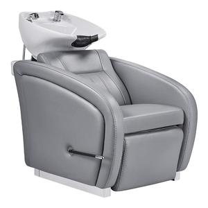 Sillón de Champú Portátil Ecológico Moderno con Masaje para Salón de Belleza, Spa, Barbería, con Lavabo de Cerámica para Uso en Barberías - Product Image 1
