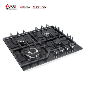Table <span class=keywords><strong>de</strong></span> <span class=keywords><strong>cuisson</strong></span> professionnelle personnalisée à quatre brûleurs, <span class=keywords><strong>plaque</strong></span> <span class=keywords><strong>de</strong></span> <span class=keywords><strong>cuisson</strong></span> noire au gaz avec <span class=keywords><strong>plaque</strong></span> en verre - Product Image 1