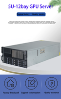 Boîtier 5U 8*Cartes graphiques Plateforme de serveur IA Montage en rack Boîtier de serveur GPU 12*bay de stockage HDD pour serveur GPU Chassie