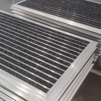 Tapis de sol en alliage d'aluminium de haute qualité pour entrées commerciales et résidentielles, motif moderne de bienvenue, anti-salissures avec logo personnalisé