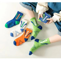 Chaussettes de sport pour enfants printemps-automne, motif dessin animé jacquard, respirantes, absorbant la transpiration, anti-odeur, en coton peigné, tube long