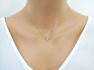 Collar de Aguamarina Natural para mujer, joyería de piedras preciosas, regalo de March, piedra de nacimiento, colgante de cuentas de cristal - Product Image 4