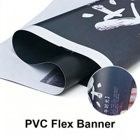 Bannière en PVC Flex Noir Mat/Brillant Imprimable pour Publicité, Rouleau de Vinyle pour Boîte à Lumière