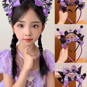 कुरूमी बच्चों का हेडबैंड कोरियन शैली के नए धनुष हेयर होप सुंदर कार्टून बच्चे नरम नहीं दबाव - Product Image 2