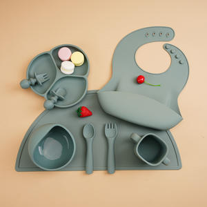 <span class=keywords><strong>Lot</strong></span> d'usine, <span class=keywords><strong>vaisselle</strong></span> en silicone personnalisée pour bébés et enfants, sans BPA, 100% de qualité alimentaire, <span class=keywords><strong>vaisselle</strong></span> en silicone, assiette pour enfants - Product Image 2