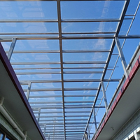 Panneau d'éclairage ignifuge classe B1 en PC, tuile transparente non toxique, prix usine, tuile de toiture translucide en polycarbonate