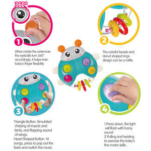 नए डिजाइन बेबी म्यूजिकल लैडीबग खिलौना और बच्चों के लिए शैक्षिक पशु खिलौने - Product Image 3