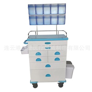 Carrito de Anestesia Médica Myljeller, Carro de Emergencia Multifuncional de ABS para Tratamiento, Uso Hospitalario - Product Image 2