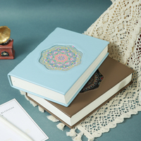 Carnet de notes A5 en cuir PU à couverture rigide, broderie mandala florale, journal de voyage, papeterie personnalisée avec logo, cadeau
