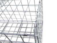 Panier en treillis gabion 4 mm en fil de fer galvanisé 2 m x 0,5 m x 0,5 m, galvanisé à chaud, soudé par hélicoil, à mailles carrées, pour la construction de murs de soutènement