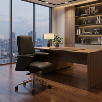 Chaise de bureau confortable et moderne avec dossier mi-haut, en cuir véritable, pivotante, réglable en hauteur, pour salle de conférence et réception