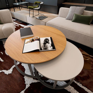 <span class=keywords><strong>Table</strong></span> basse en chêne à panneau <span class=keywords><strong>extensible</strong></span> facile à assembler au design <span class=keywords><strong>scandinave</strong></span> moderne pour la maison, la cuisine et le salon. - Product Image 2