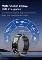 Digitaal touchscreen display heren dames IP68 bloeddrukmeter APP magnetische draadloze gezondheids- en fitness tracker slimme ring