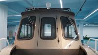 Bateau à cabine en aluminium abordable de 22 pieds avec double barre, croiseur à cabine de pêche au large, navire de voyage marin de luxe à vendre