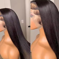 Peluca de Cabello Humano Natural SDD, Cabello Vietnamita Virgen con Cutícula Alineada, Encaje Transparente HD, 100% Sin Pegamento, Encaje Completo, para Mujer