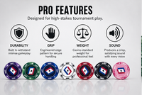 Ensemble de jetons de poker en céramique WPT Texas Hold'em, 300/500 pièces, qualité tournoi, impression personnalisée, non toxique, écologique, durable, jetons de casino