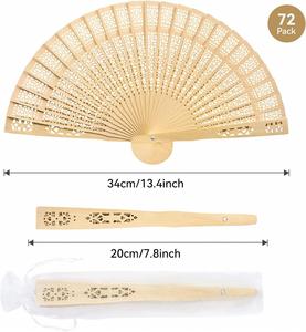 Abanicos de Mano de Madera Personalizados, Abanicos Rústicos Elegantes para Despedida de Soltera, Recuerdos de Boda en la Playa y de Verano - Product Image 2