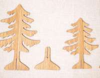 Décorations de Noël en bois pour la table