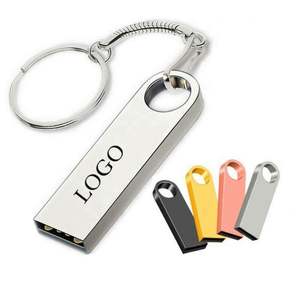Clé USB 3.0 portable personnalisée avec logo et couleurs, étanche, haute vitesse, en métal, impression sérigraphique, 128 Go, avec porte-clés - Product Image 6