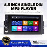 Usine 5.5 pouces 1 Din Full Hd voiture Mp5 moniteur Navigation voiture Tv Radio stéréo Bt Fm récepteur multimédia voiture Mp5 lecteur
