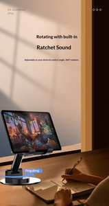 Support de téléphone et tablette portable en métal rotatif à 360 degrés avec logo personnalisé, pliable et extensible - Product Image 5