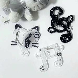 Ensemble d'accessoires <span class=keywords><strong>de</strong></span> notes <span class=keywords><strong>de</strong></span> piano en acrylique <span class=keywords><strong>de</strong></span> haute qualité, élégant et coloré, pour mousquetons et porte-clés - Product Image 3