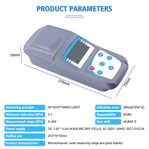 ZD Digital Turbidity Meter 0-200 UNT Portable <b>Water</b> Quality Tester for Wastewater Tap <b>Water</b> - Product Image 5