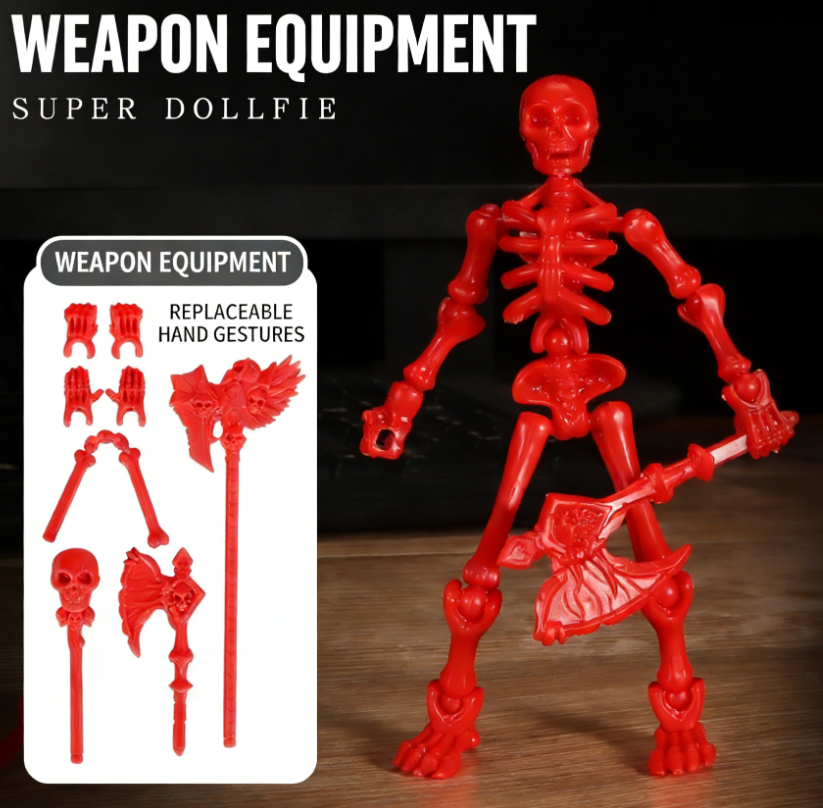 Sac opp pour homme à nœud rouge, 2 types de mains, 4 armes