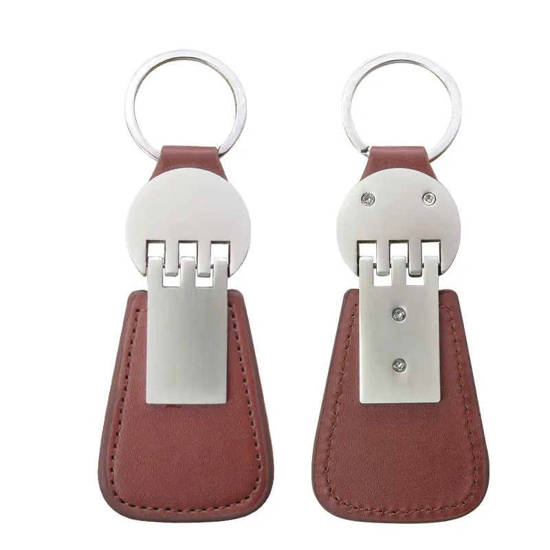 Porte-clés personnalisé en cuir, 1 pièce, avec matériel premium