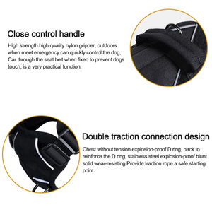 1000Dオックスフォードヘビーデューティ犬用ハーネスグラブハンドル付きぴったり犬用ベスト追加コンフォートネオプレン裏地付き - Product Image 3