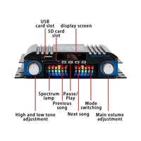 Receiver Stereo Hifi 4 Saluran BT-998 Murah, Set Amplifier Stereo dengan Bluetooth untuk Komputer