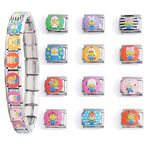 Minions Shin Chan Series Modular <b>Bracelet</b> <b>Beads</b> Stainless Steel Round Cartoon DIY Jewelry Components <b>For</b> <b>Bracelet</b> Making Unisex - Product Image 1
